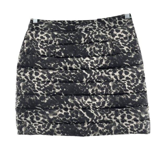 Bogner Fire & Ice Sophy Womens Leopard Print Quilted Puffer Skirt Pockets Down - Picture 4 of 12